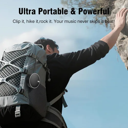 Miniatura 4 de Altavoz de ducha INSMY C12 IPX7 resistente al agua con Bluetooth, altavoz portátil pequeño, altavoces Bluetooth inalámbricos de sonido claro y Negro