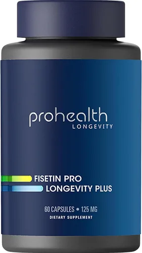 ProHealth Suplementos de fisetina: 15 veces mejor absorción de la mezcla de polifenoles + aceite MCT. Puro probado por terceros. Fabricado en