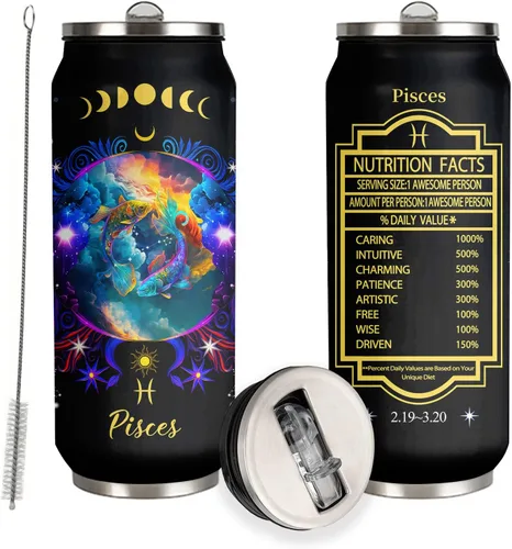 Miniatura 17 de Tumbler de Constelación de Sagitario del Zodiaco de Acero Inoxidable para Hombres y Mujeres Fanáticos de la Astrología Regalos de Cumpleaños Tumbler