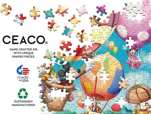 Miniatura 5 de Ceaco - Disney - Globo aerostático de Mickey - Rompecabezas de 300 piezas extragrandes