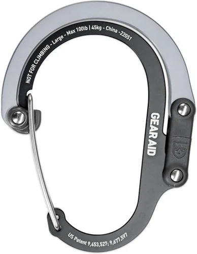 Miniatura 16 de GEAR AID HEROCLIP (grande) mosquetón y clip de gancho para colgar artículos de alta resistencia, mochilas de camping, maletas, kayaks, bicicletas