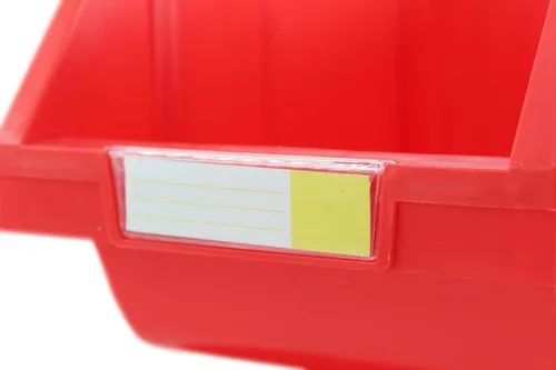 Miniatura 8 de Paquete de 2 cubos de almacenamiento apilables rojos extragrandes – 16.5 x 14.5 x 6.9 pulgadas, organizador resistente, diseño colgante y de ROJO 2