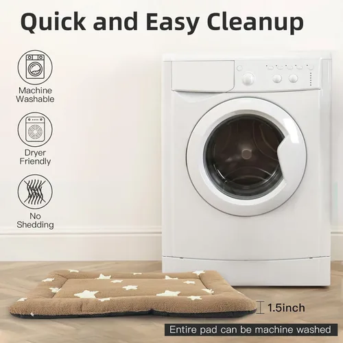 Miniatura 3 de Mora Pets Cama de Gato para Gatos de Interior Almohadilla Lavable para Jaula de Perro Bonita Alfombrilla de Cama de Perro con Estrella para Perros