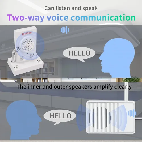 Miniatura 3 de DESHUN Altavoz de intercomunicación de ventana, intercomunicador de ventana de 2 vías, micrófono de intercomunicación de contador de ventana