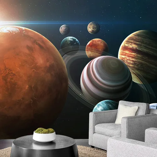 Miniatura 32 de NWT Calcomanía removible para pared, diseño de nube galáctica, estrella, nebulosa, fantasía, ciencia ficción, astronomía y arte espacial, arte