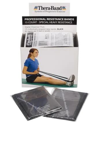 TheraBand, bandas de resistencia profesionales, sin látex, para ejercitación del cuerpo superior e inferior, fisioterapia, pilates para la parte
