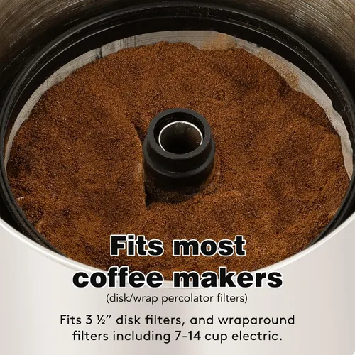 Miniatura 2 de 1 filtro de café reutilizable de 7 a 14 tazas para percolador, cafetera eléctrica, reemplaza los filtros de café de papel, sin BPA, filtros de café