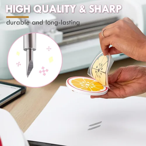 Miniatura 3 de HQMaster Cuchilla y Soporte de Tela Unida Compatible con Explore 3/Air 2/Air/One/Maker 3/Maker Cuchillas de Repuesto para Máquina de Corte