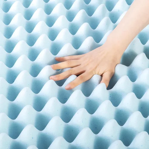 Miniatura 5 de Best Price Mattress Cubrecolchón de espuma viscoelástica con forma de huevera de 4 pulgadas con infusión de gel refrescante, certificado