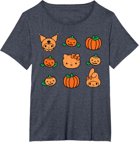 Miniatura 48 de Camiseta de Halloween Hello Kitty My Melody Kuromi Pumpkins