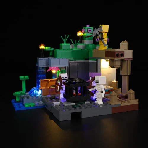 Kyglaring Kit de iluminación LED para Lego Minecraft The Skeleton Dungeon 21189 (sin modelo), juego de luces compatible con juguete de construcción