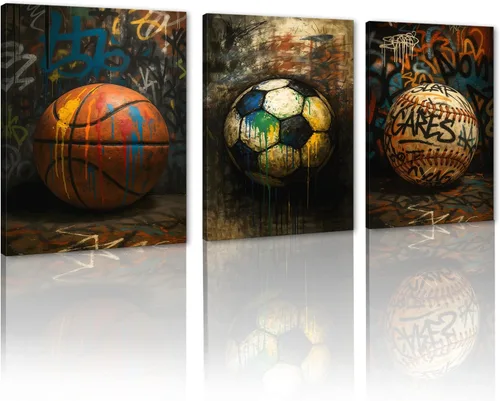 Miniatura 8 de 3 paneles divertidos de Banksy Graffiti Street Wall Art Cuadros de graffiti, autobús, metro, obras de arte modernas para decoración de pared