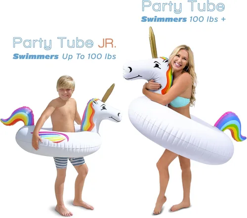 Miniatura 5 de GoFloats Flotador de piscina de unicornio para fiesta, balsas inflables, adultos y niños
