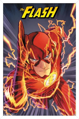 Miniatura 13 de Trends International DC Comics The Flash - Póster de pared de velocidad, 22.4 pulgadas de largo x 14.7 pulgadas, versión enmarcada de madera