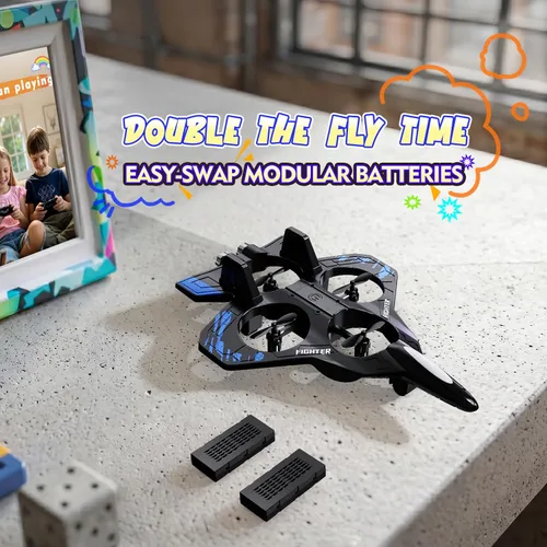 Miniatura 8 de Foam Remote Control Airplanes, RC Planes with Light, RC Airplane Fighter Jet for Kids Adults 8-16, 360° Flip, Stunt Roll, Drones for Kids 8-12