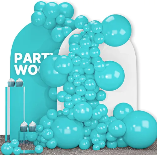 Miniatura 142 de PartyWoo Globos de color azul pizarra, 100 unidades, diferentes tamaños, paquete de 18, 12, 10, 5 pulgadas, azul marino, azul polvoriento, bohemio