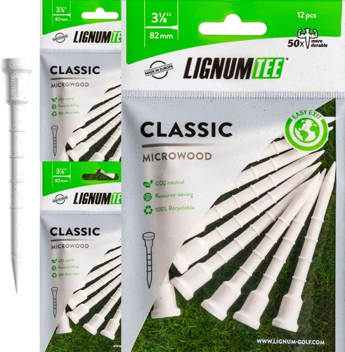 Miniatura 18 de LIGNUM Tee - Camisetas de golf clásicas - Camisetas de golf deportivas - Cabeza antigiro, micro madera de base biológica, 50 veces duradera