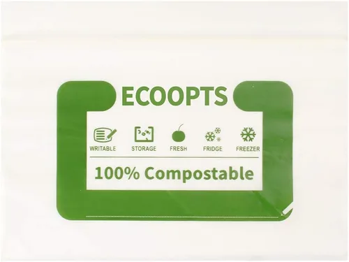 Miniatura 4 de Bolsa con cremallera 100% compostable para aperitivos Bolsas de almacenamiento pequeñas ecológicas Bolsa para congelador A base de plantas sin