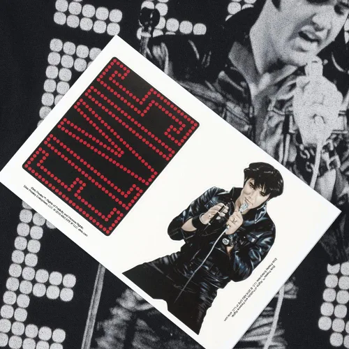 Miniatura 6 de Popfunk Elvis Presley Signature Heartthrob Music Pullover Sudadera con capucha y pegatinas