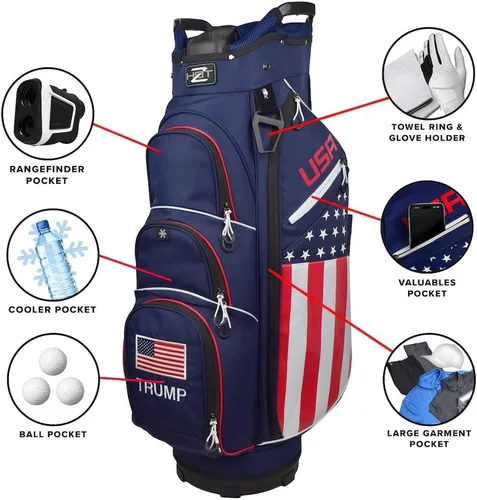 Miniatura 2 de Hot-Z Golf USA Flag Cart Bag