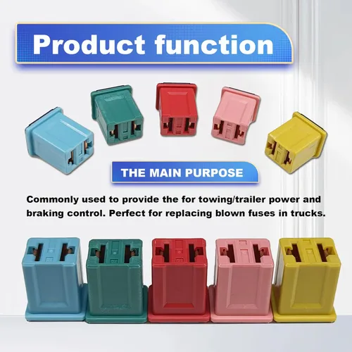 Miniatura 5 de Pleoos Juego de 10 fusibles Jcase, surtido mini de fusibles Jcase de bajo perfil para camiones, coches y SUV