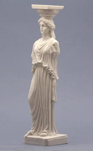 Miniatura 2 de Cariatid Erectheion Acrópolis Atenas Figura femenina Escultura griega de la estatua