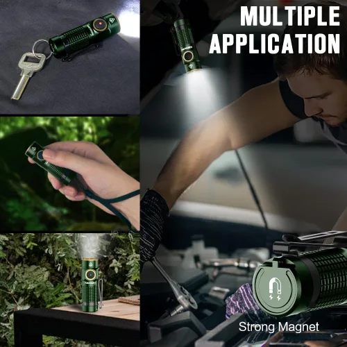 Miniatura 7 de NICRON Linterna EDC C1 Recargable, 1200 Lúmenes Altos Luz de Bolsillo con Carga Tipo C con Imán en la Cola - Linterna Pequeña y Potente con Clip