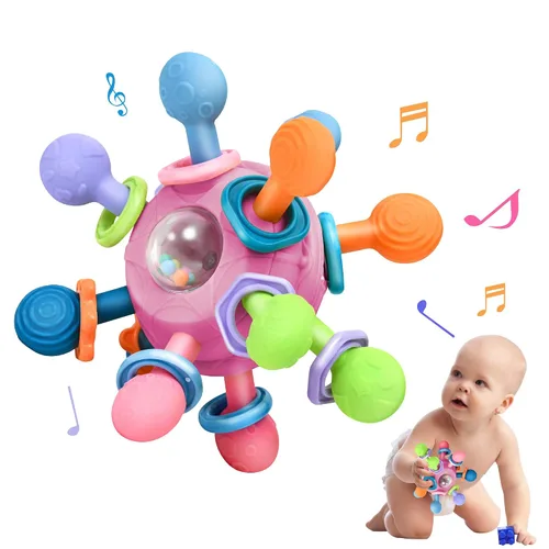 Juguetes de dentición Montessori para bebés de 0-6 y 6-12 meses mordedores para bebés juguetes sensoriales para bebés de 0 3 6 9 12 18 meses
