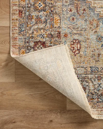 Miniatura 7 de Loloi II Sorrento Collection SOR-06 Multi/Sunset 7'-10" x 7'-10" - Alfombra decorativa redonda Multi / Atardecer