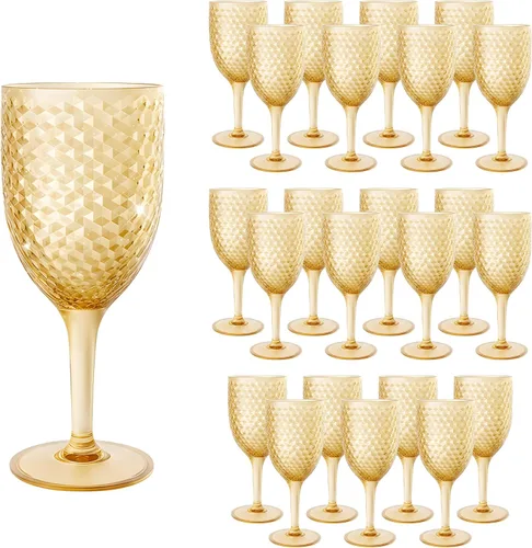 Miniatura 10 de 24PCS Copas de vino azul cristal plástico