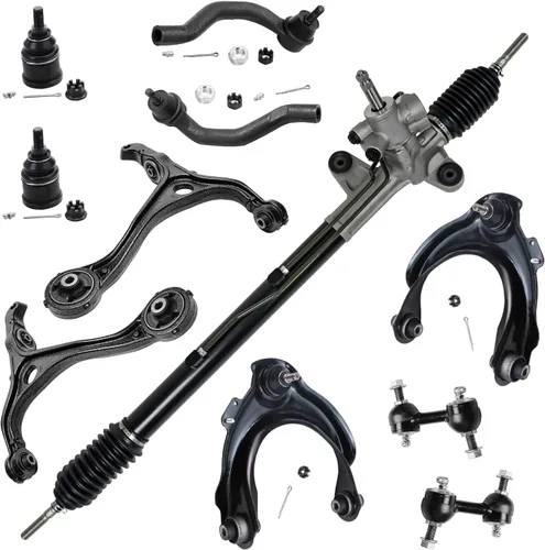 Miniatura 35 de Detroit Axle - Kit de suspensión frontal de 10 piezas para Jeep 2002-2004 Liberty, 2 brazos de control superiores con rótula 2 rótulas inferiores, 4