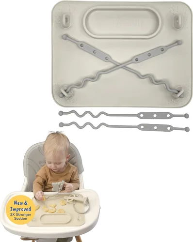 Miniatura 11 de BUSY BABY Mini Alfombrilla de Silicona - Ventosas Nuevas y Mejoradas, 2 Correas para Asegurar los Artículos Esenciales del Bebé, Autoalimentación