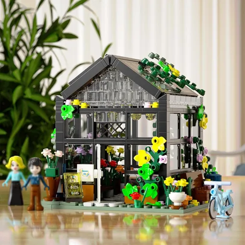 Miniatura 6 de QLT QIAOLETONG Juego de construcción de casa de flores, compatible con Lego Flowers House crea elegancia y ambiente cálido, con hermosa caja