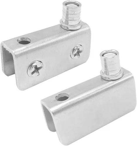 Miniatura 2 de Bisagra de pivote de puerta de vidrio para puertas de vidrio oscilantes libres, 1.575x0.787x0.512 in acero inoxidable (par)