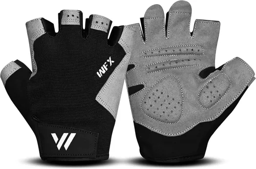 WESTWOOD FOX Guantes de gimnasio para entrenamiento de fitness, antideslizantes, absorben los golpes, guantes de levantamiento de pesas, agarre Sin