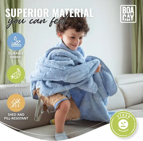 Miniatura 7 de BOACAY Manta de viaje para niños pequeños para avión, automóvil, manta suave para niños para guardería, almohada para niñas, niños con clip