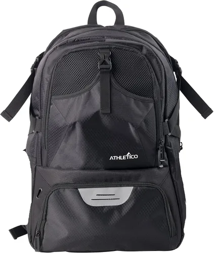 Miniatura 7 de Athletico National – Mochila de fútbol, baloncesto y fútbol americano, incluye soporte separado para balones y tacos