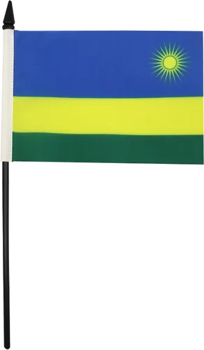 Miniatura 172 de AZ FLAG Sierra Leone Bandera de mesa 5'' x 8'' - Bandera de escritorio de Sierra Leona 21 x 14 cm - Bastón y base de plástico negro