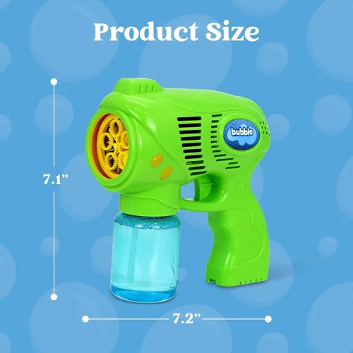 Miniatura 6 de JOYIN - Juego de 3 pistolas y 3 soluciones de burbujas para niños, juguete lanzador de burbujas para verano, recuerdos de fiesta, cumpleaños, Sólido