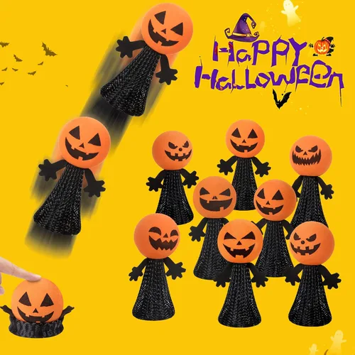 Miniatura 3 de Juguetes de fiesta de Halloween para niños y niñas – 24 piezas de juguete lanzador de primavera para saltar, juguete novedoso y animoso, premios