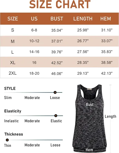 Miniatura 4 de Miusey - Camiseta sin mangas, para mujer, cuello redondo, ajuste holgado, espalda cruzada, de entrenamiento