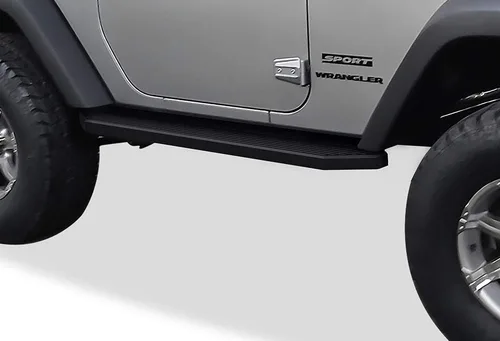 Miniatura 7 de iBoard estribos para Jeep Wrangler Sport Utility 2007-2017, 2 puertas, Negro