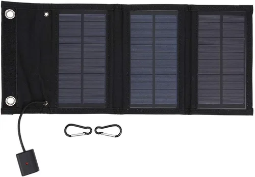 Tyenaza Cargador solar portátil 15W Panel solar portátil Paquete plegable Paneles solares para turismo y senderismo