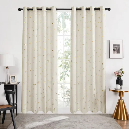 Miniatura 2 de Deconovo Cortinas opacas, 2 paneles, 52 x 72 pulgadas, cortinas con aislamiento térmico para oscurecer la habitación, con ojales para dormitorio