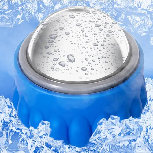 Everjoys Bola de rodillo de hielo de masaje, masajeador de alivio de terapia de frío y calor, masaje de tejido profundo, herramienta de masajeador