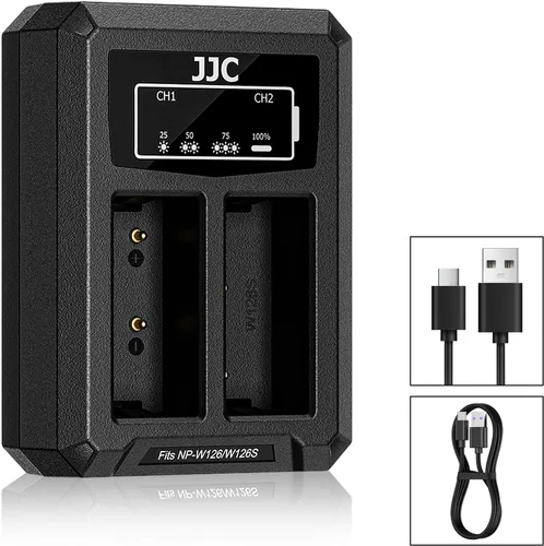 Cargador de batería NP-W126 NP-W126S Cable USB integrado para Fujifilm X100VI X-T50 X-T30 II X-S10 X Half X-PRO3 X-Pro2 X-Pro1 X-T30 X-T20 X-T10