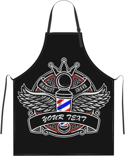 Miniatura 12 de Delantal de barbería personalizado para hombres, delantal de peluquería personalizado con bolsillos, delantal ajustable personalizado para peluquería