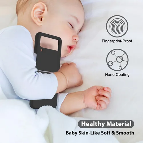 Miniatura 7 de oakxco Funda para teléfono Samsung Galaxy Z Flip 4, agarre de silicona líquida, bonita fina delgada cubierta de gel TPU de goma suave lisa