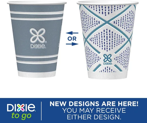 Miniatura 4 de Dixie To Go - Tazas de café de papel, 12 onzas, 132 unidades (6 paquetes de 22 tazas), vasos de papel aislantes desechables para bebidas calientes