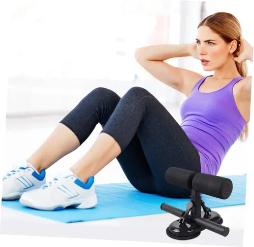 Miniatura 8 de Toddmomy Estufa plegable parabrisas 1pc barra de fitness cintura vientre herramienta de ejercicio lechón piso canicas auto-cebado palo de Negro